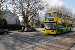 Bus driving on Street