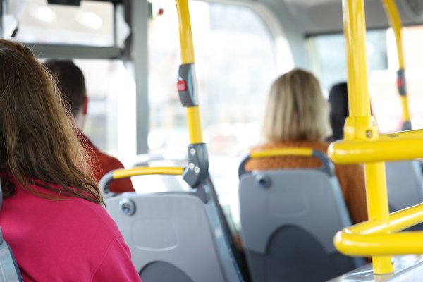 Customers sitting on the bus