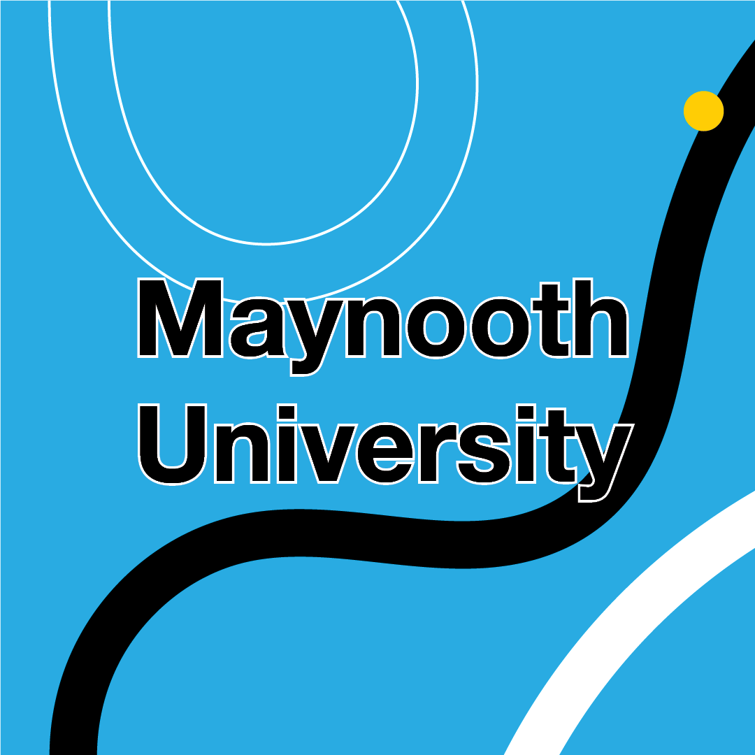 Blue image with text that reads 'Maynooth University'