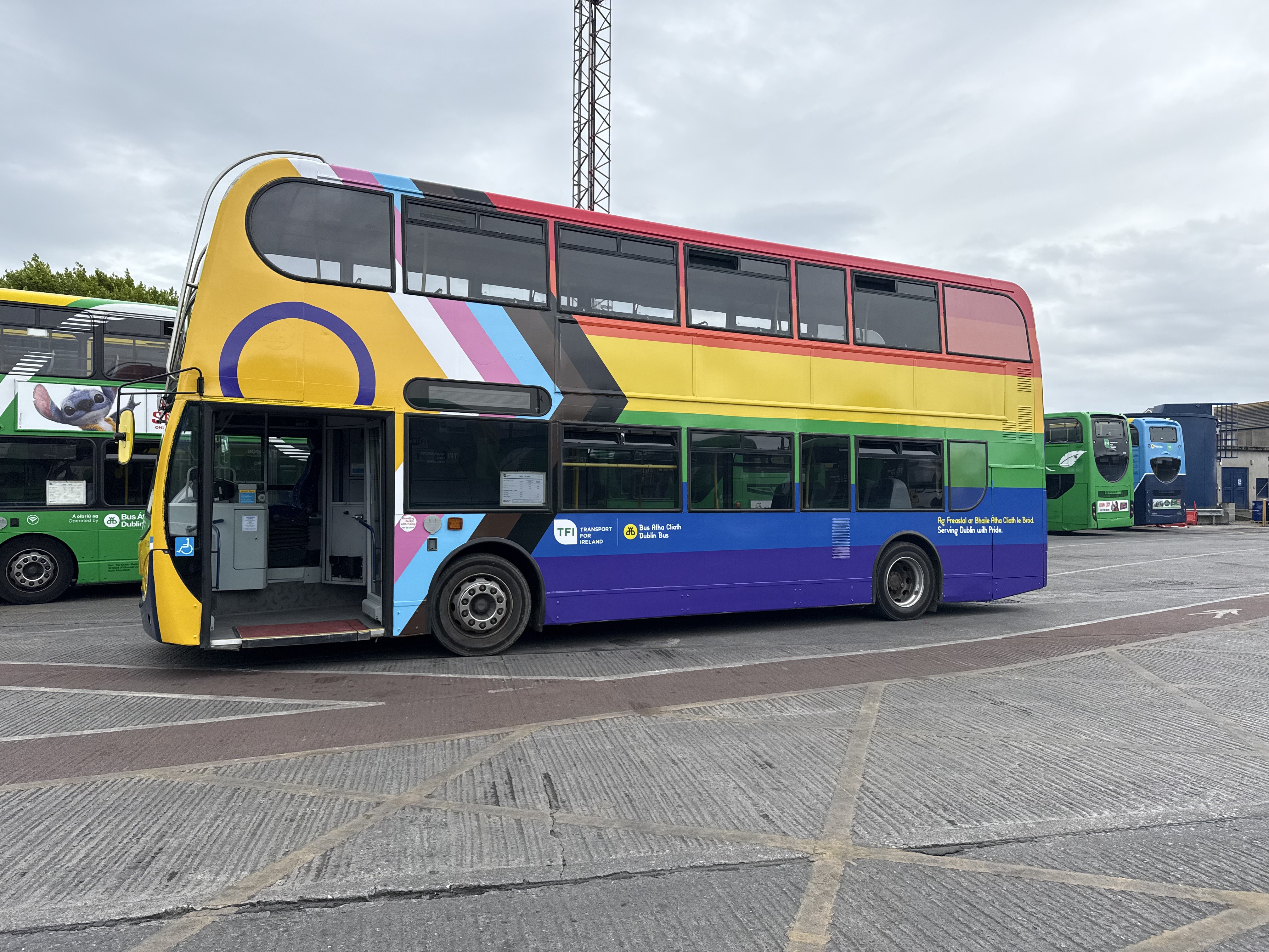 Image of the Dublin Bus Pride Bus 