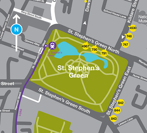 St. Stephens Green Map St. Stephens Green Map