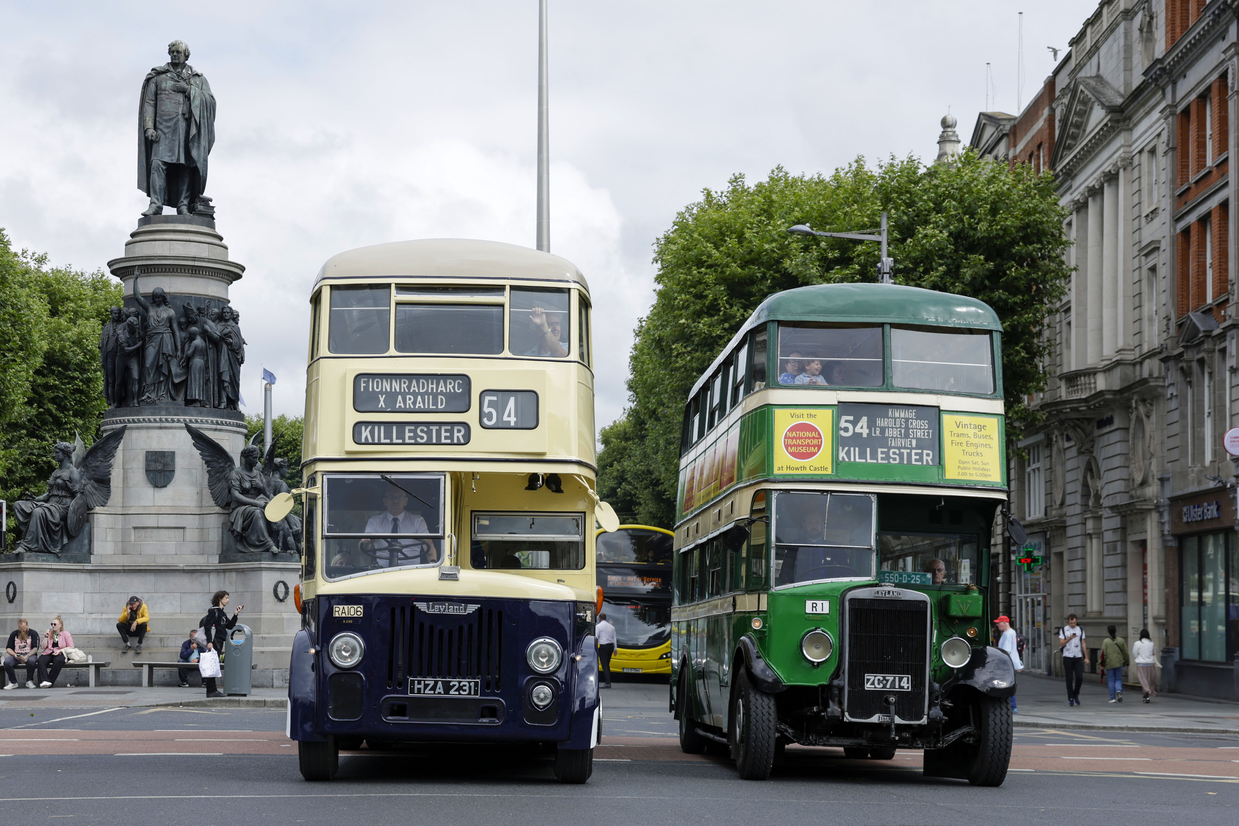 two old buses on o connell street