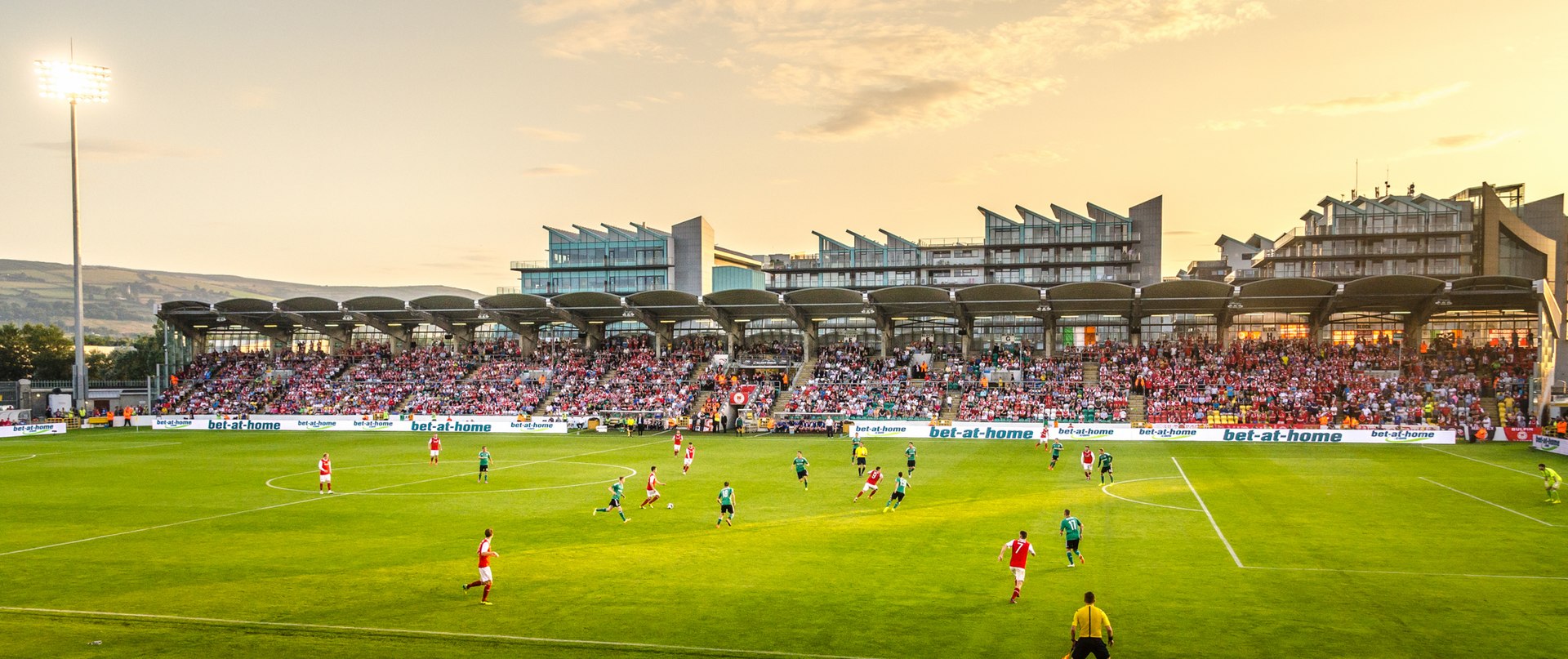 Image of play in match, St. Patrick's Athletic v Legia Warsaw in Tallaght Stadium