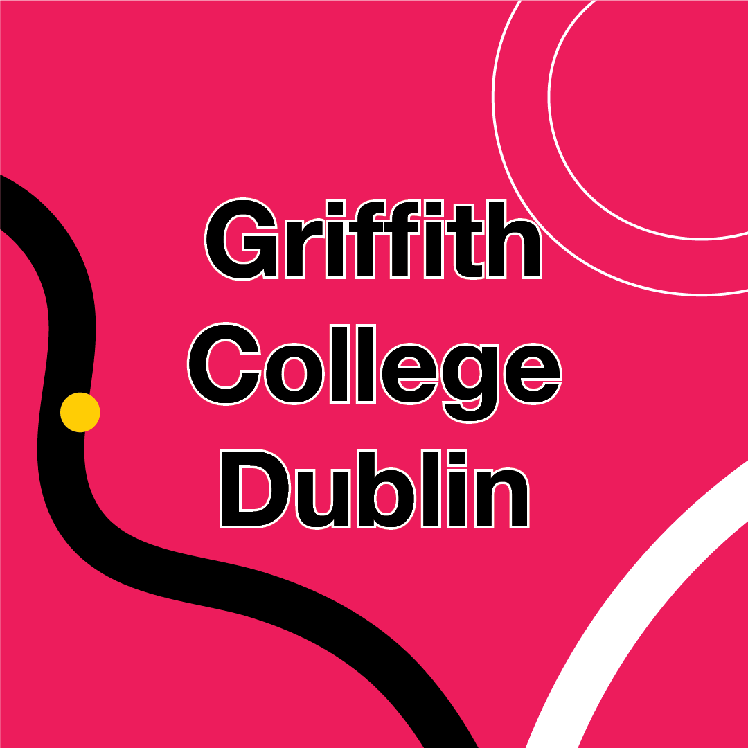 Pink image with text that reads 'Griffith College Dublin''