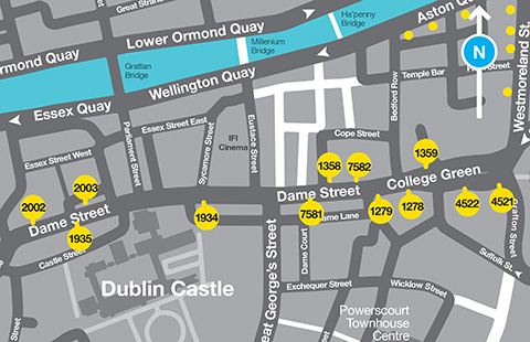 Dame Street Map Dame Street Map